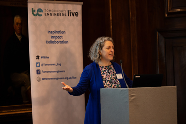 Dr Hilary Leevers speaking at Tomorrows Engineers Live