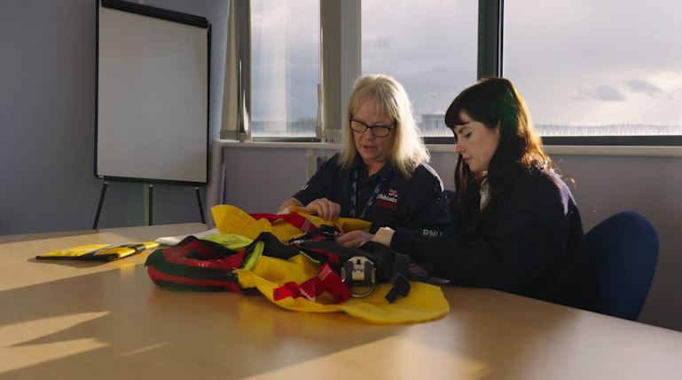 Anna and Lucy, Sustainability Manager and Sustainability Apprentice at the RNLI